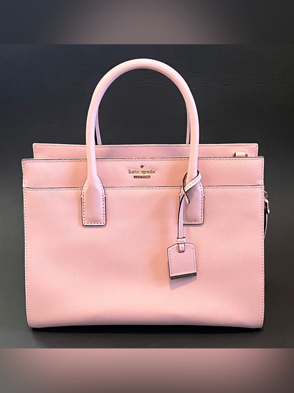 Kate Spade Cameron Medium Satchel Blush Pink Saffiano Leather NWOT Crossbody - Picture 2 of 11